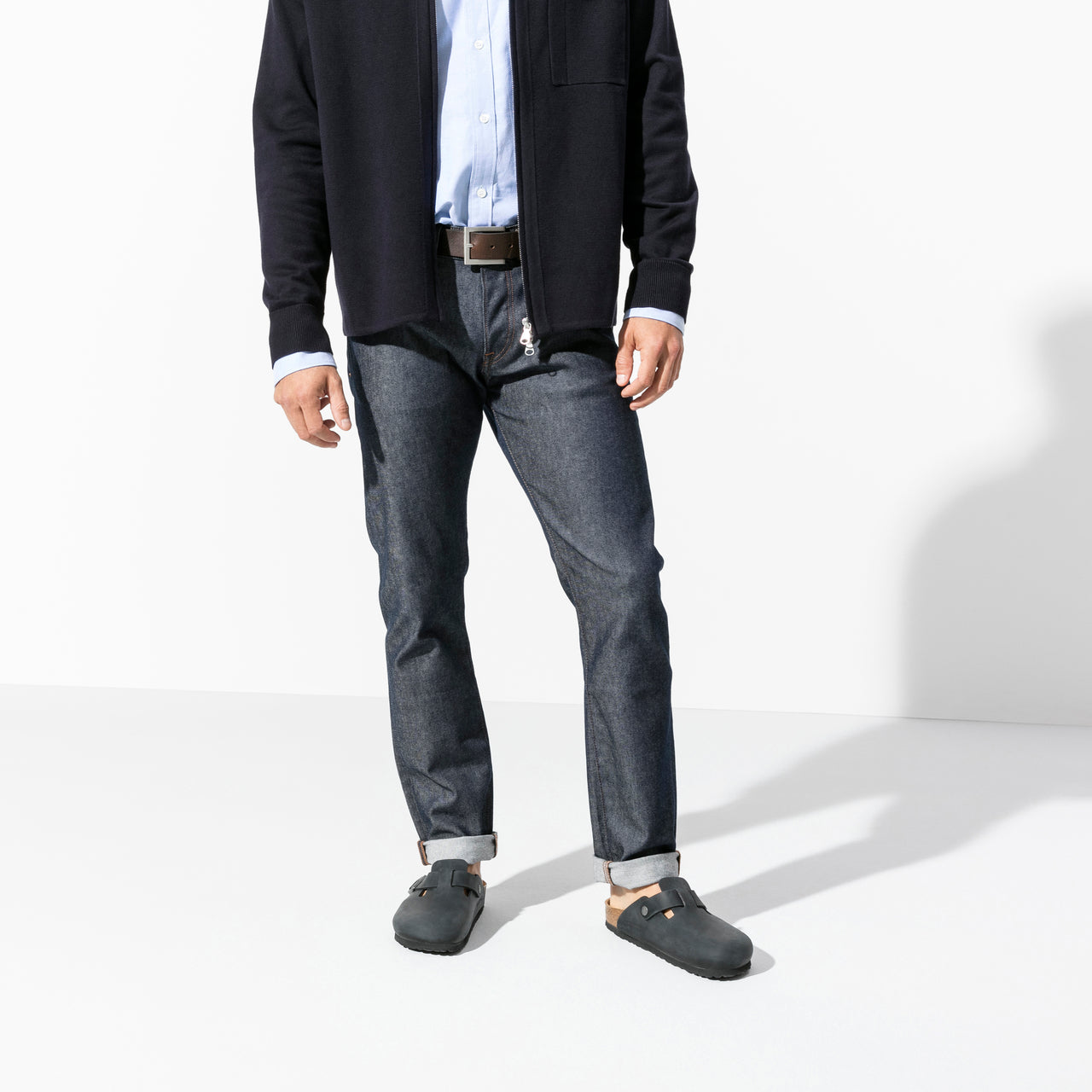 Boston Black Oiled Leather Narrow Fit