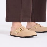 Boston Big Buckle Sandcastle Nubuck Leather Regular