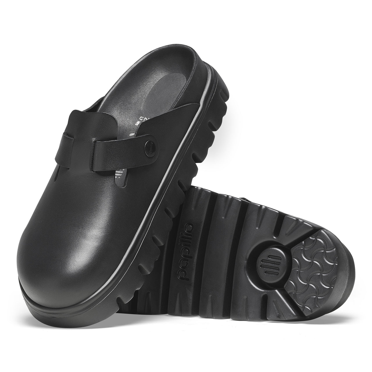 Boston Chunky Black Smooth Leather Narrow