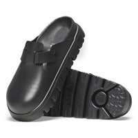 Boston Chunky Black Smooth Leather Narrow