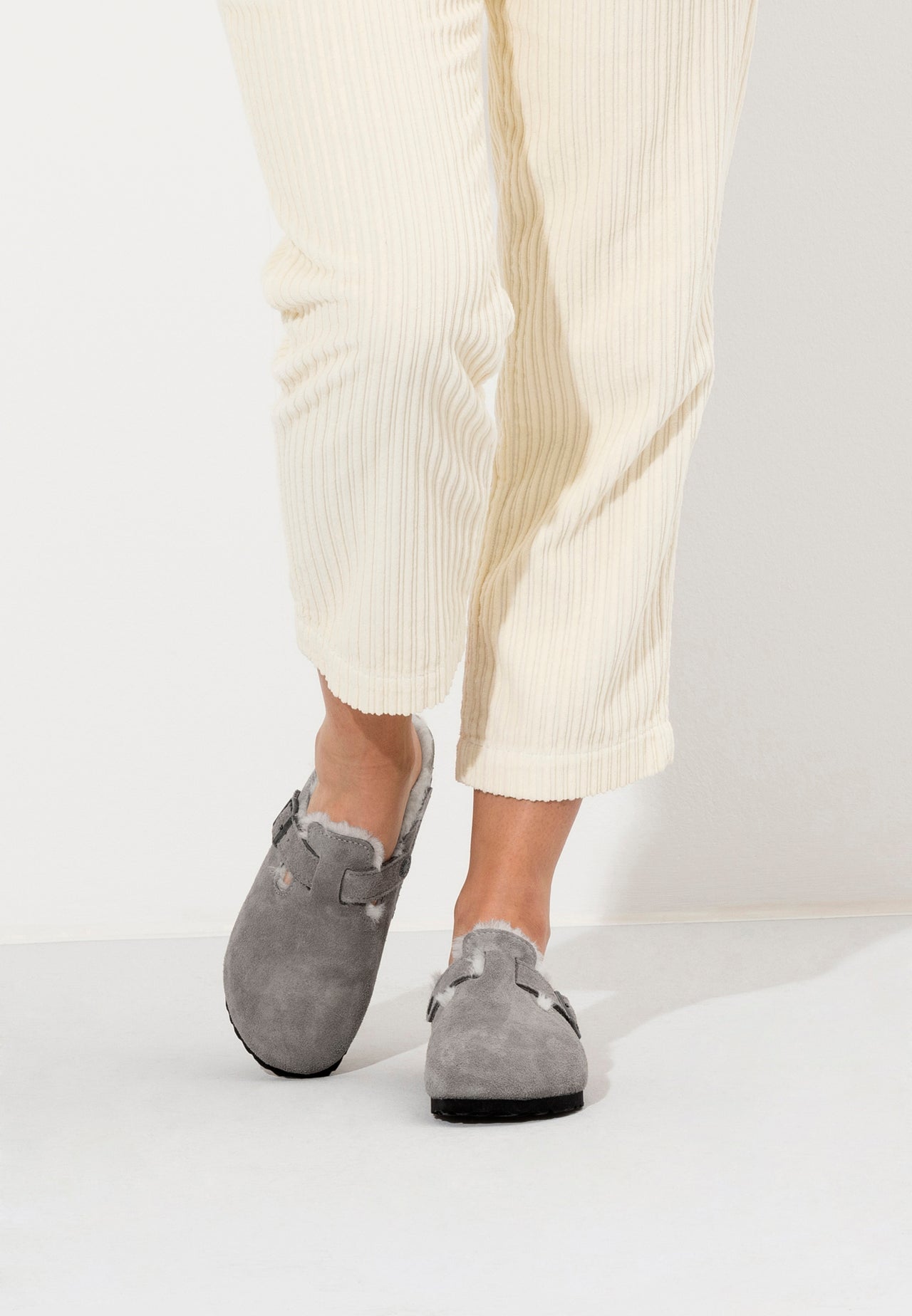Boston Shearling Stone Coin Suede Leather/Shearling Regular