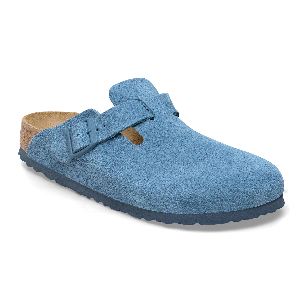 Boston Soft Footbed Elemental Blue Suede Leather Narrow