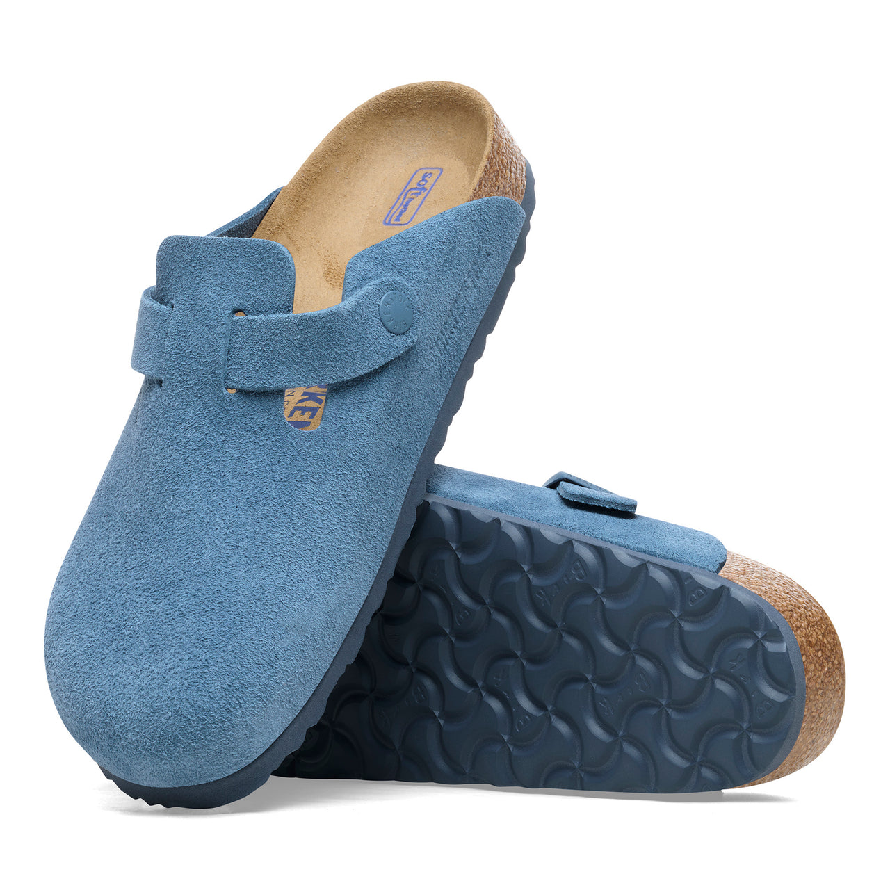 Boston Soft Footbed Elemental Blue Suede Leather Narrow