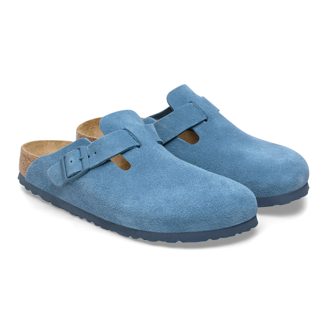 Boston Soft Footbed Elemental Blue Suede Leather Narrow