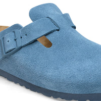 Boston Soft Footbed Elemental Blue Suede Leather Narrow