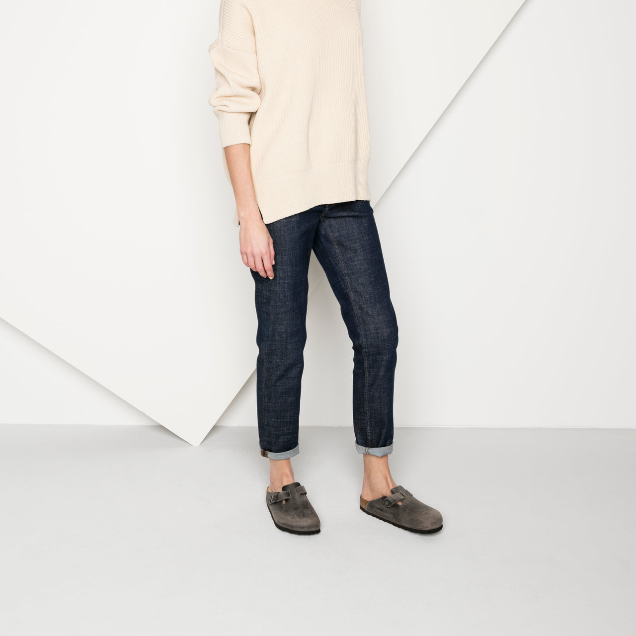 Boston Soft Footbed Iron Oiled Leather Narrow