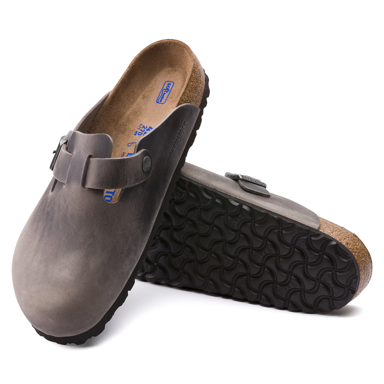 Boston Soft Footbed Iron Oiled Leather Narrow
