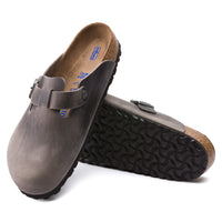 Boston Soft Footbed Iron Oiled Leather Narrow