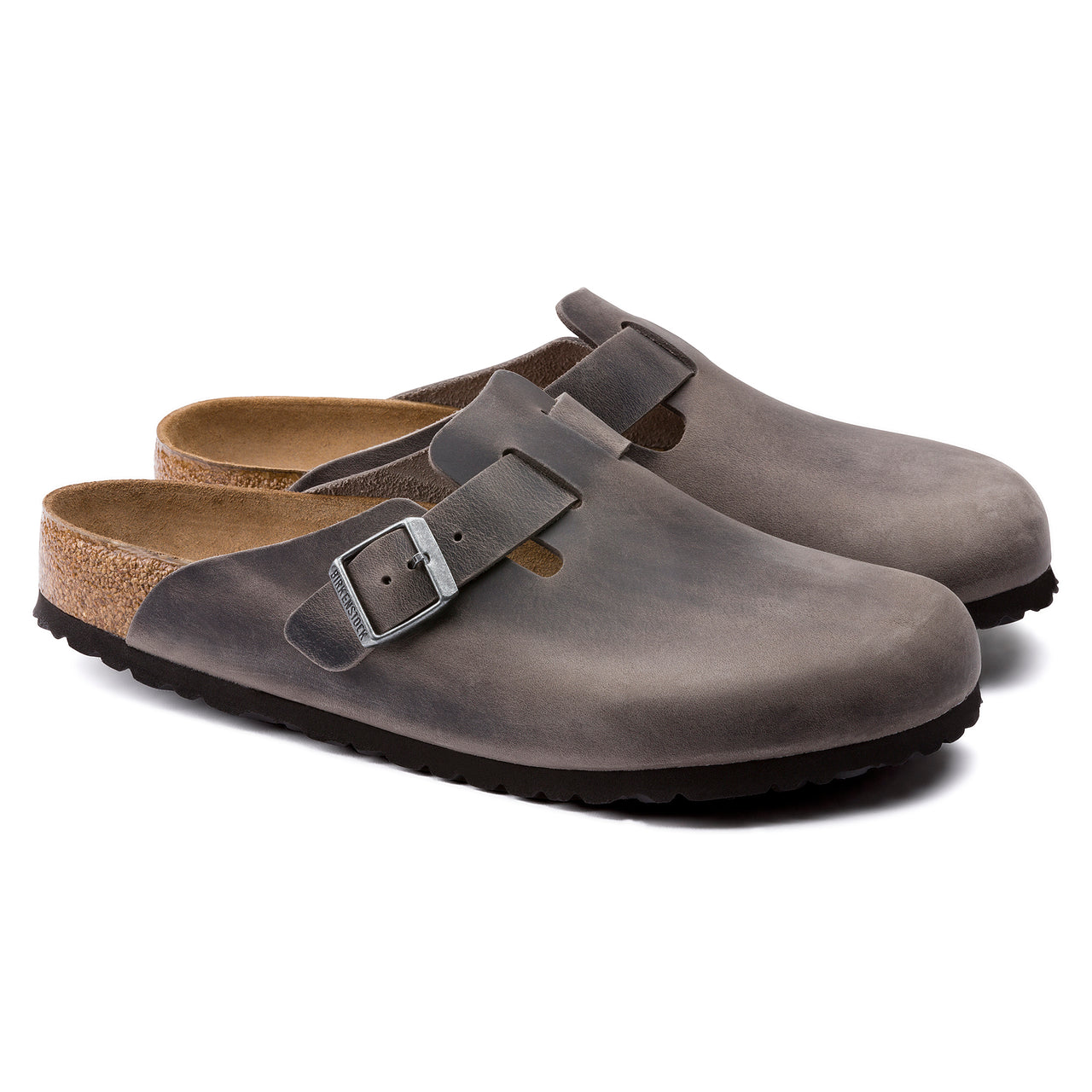 Boston Soft Footbed Iron Oiled Leather Narrow
