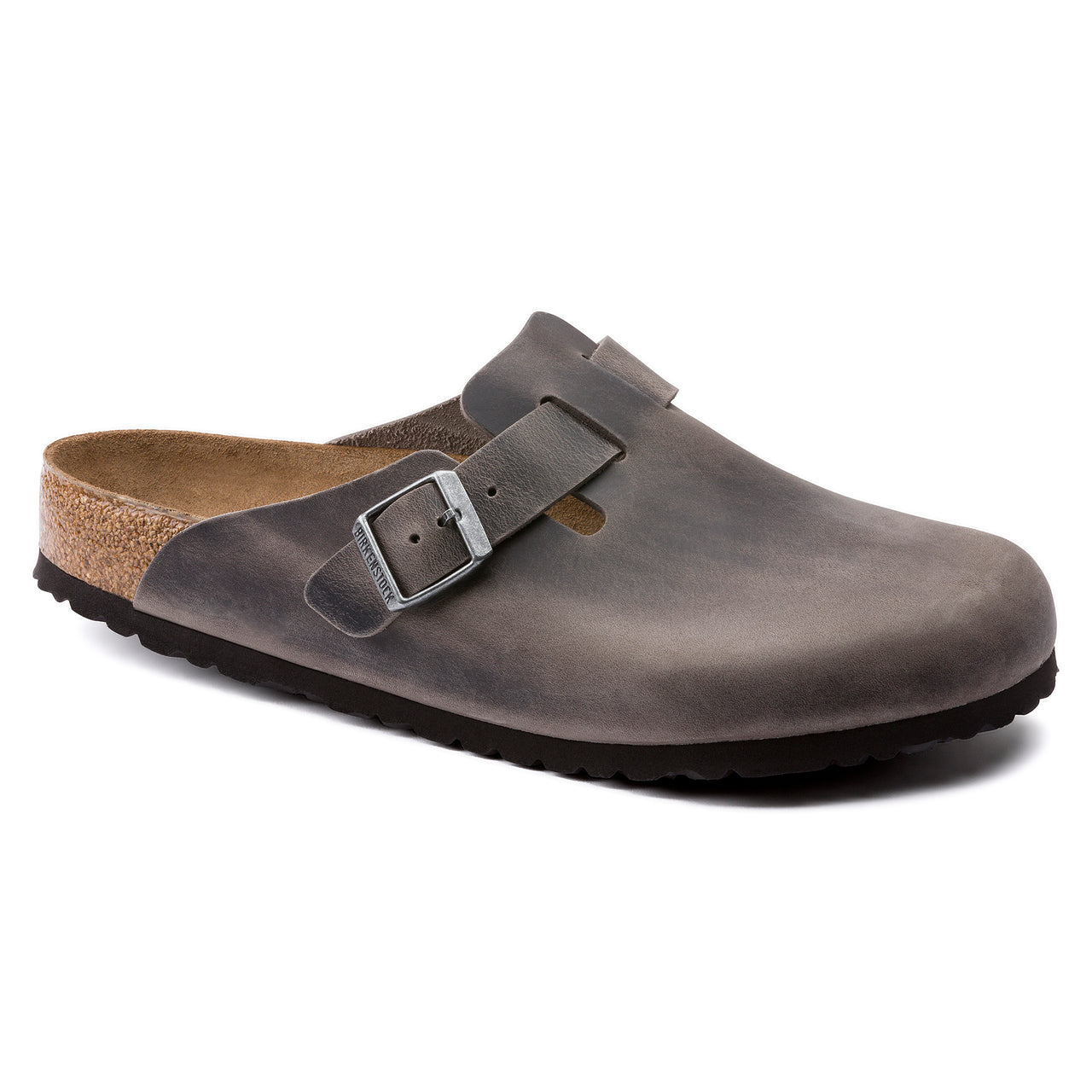 Boston Soft Footbed Iron Oiled Leather Narrow