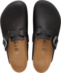 Birkenstock Boston Vintage Wood Black Clog Leather Regular