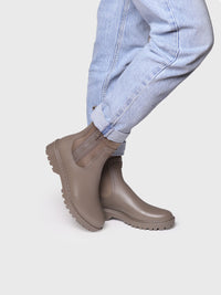 High women's rain boot in rubber and lycra - CARDIFF