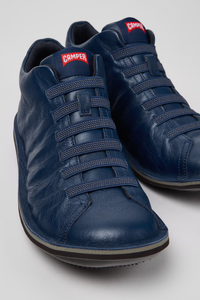 Camper Beetle Navy Leather Shoes