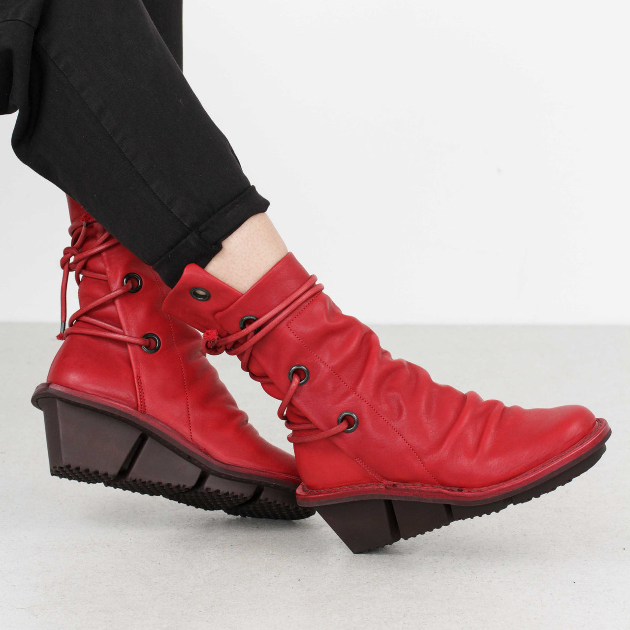 Trippen Canvas Red Boots