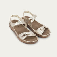 Evora Sandal Gold Suede