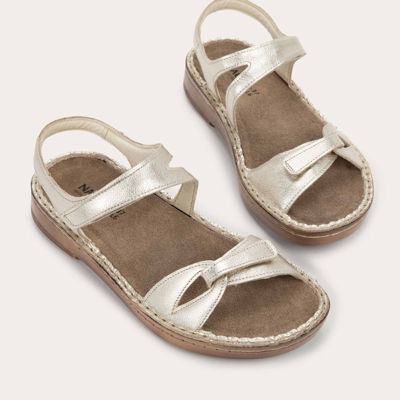 Evora Sandal Gold Suede