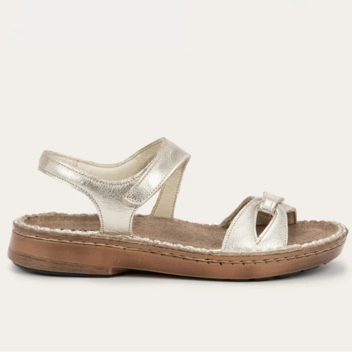 Evora Sandal Gold Suede