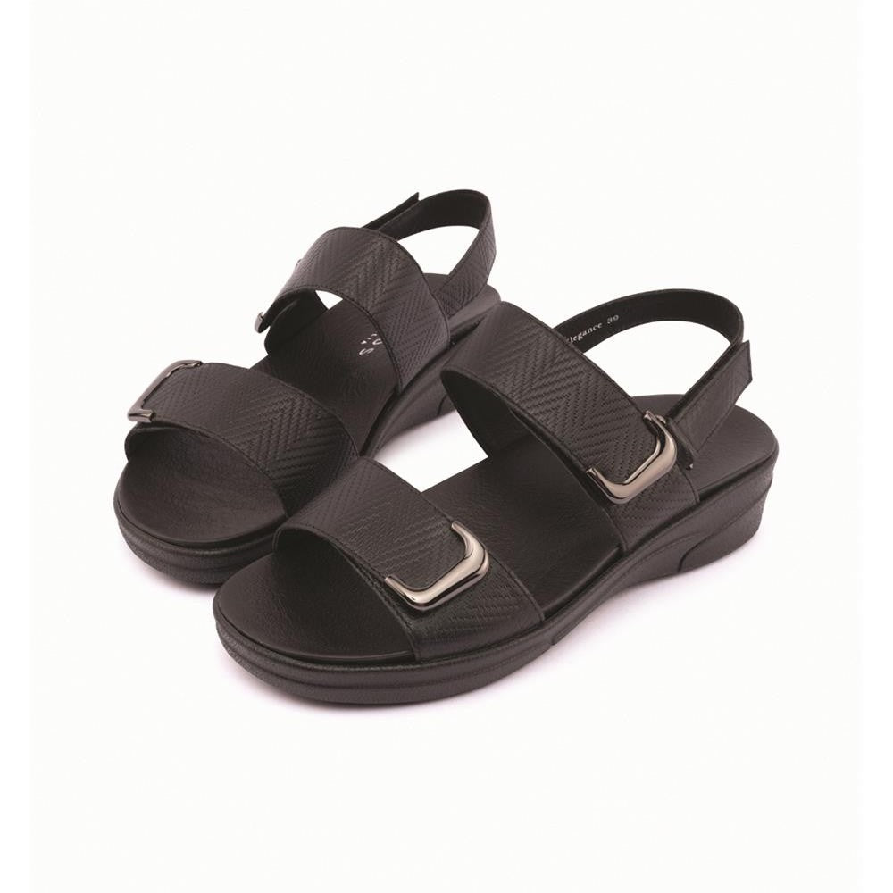Klouds Elegance Luxe Black Orthotic Sandal