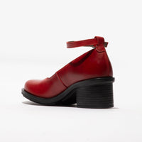 Camden CEIZ308FLY Ankle Strap Rug Leather Red