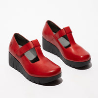 Violet VEKA339FLY Burn Leather Red