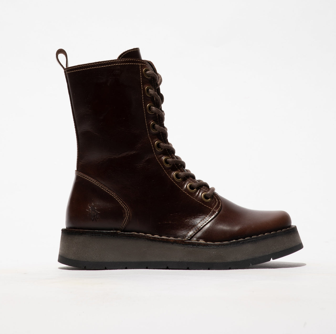 Ravi RAMI043FLY Rug Leather Dark Brown