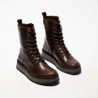 Ravi RAMI043FLY Rug Leather Dark Brown