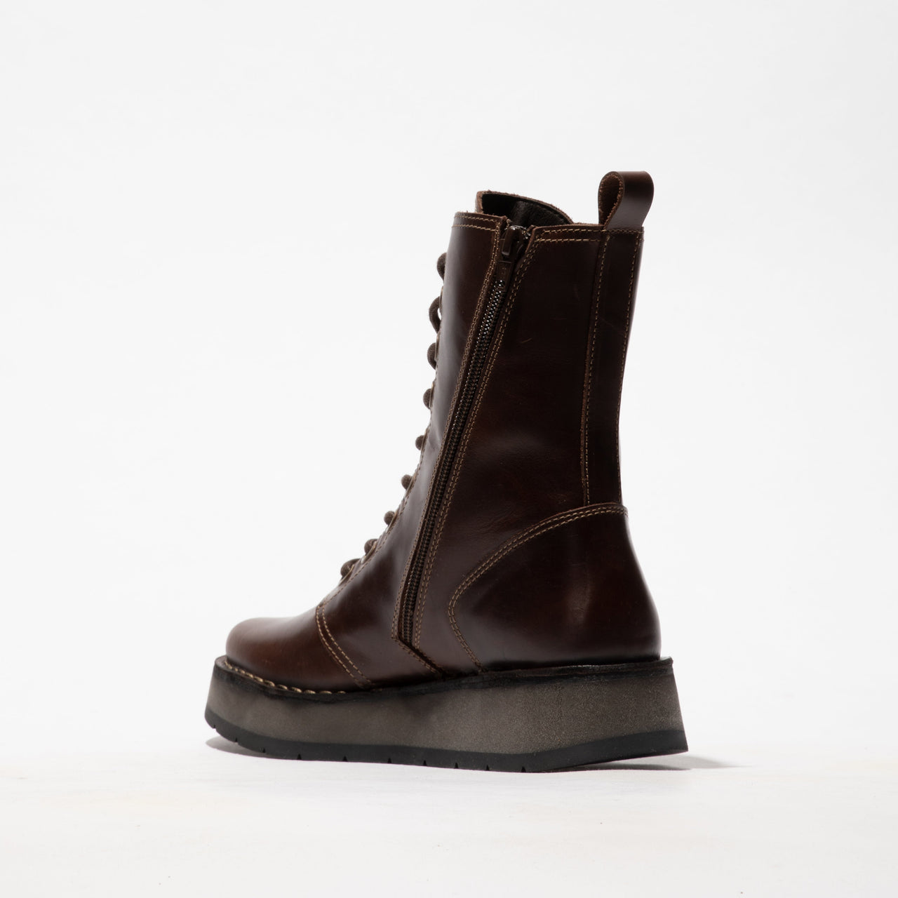 Ravi RAMI043FLY Rug Leather Dark Brown