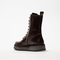 Ravi RAMI043FLY Rug Leather Dark Brown