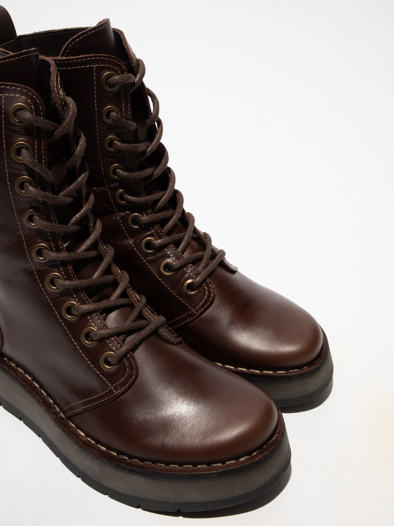 Ravi RAMI043FLY Rug Leather Dark Brown