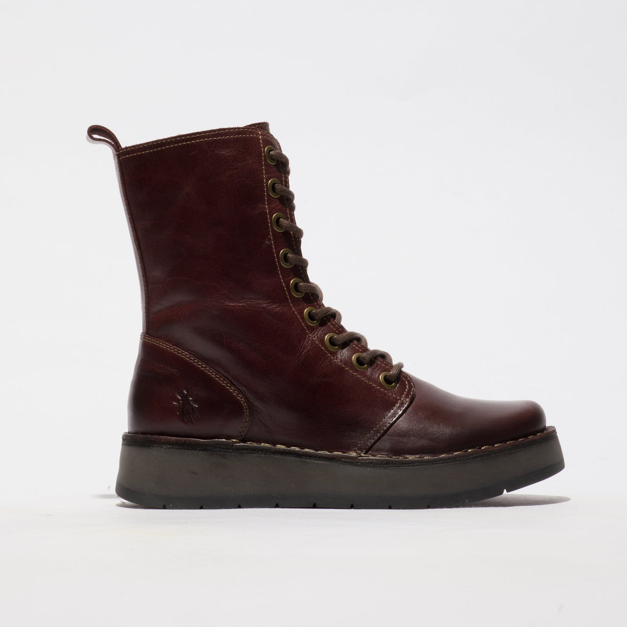 Ravi RAMI043FLY Rug Leather Wine