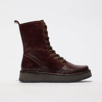 Ravi RAMI043FLY Rug Leather Wine