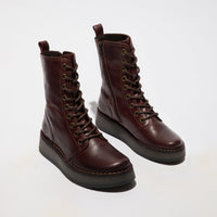 Ravi RAMI043FLY Rug Leather Wine