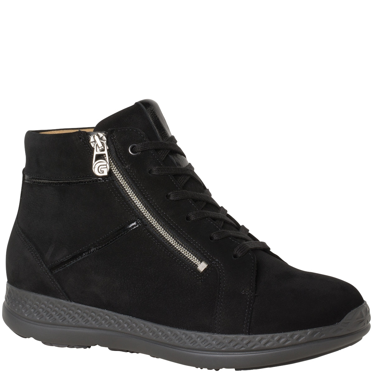 Ganter Karla Luise Softnubuk Black Boots