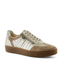 Ganter Helena Laceup/Zip Velour Taupe Sneaker