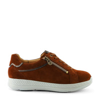 Ganter Karla Luise Soft Velour Pearl Calf Cognac Sneaker