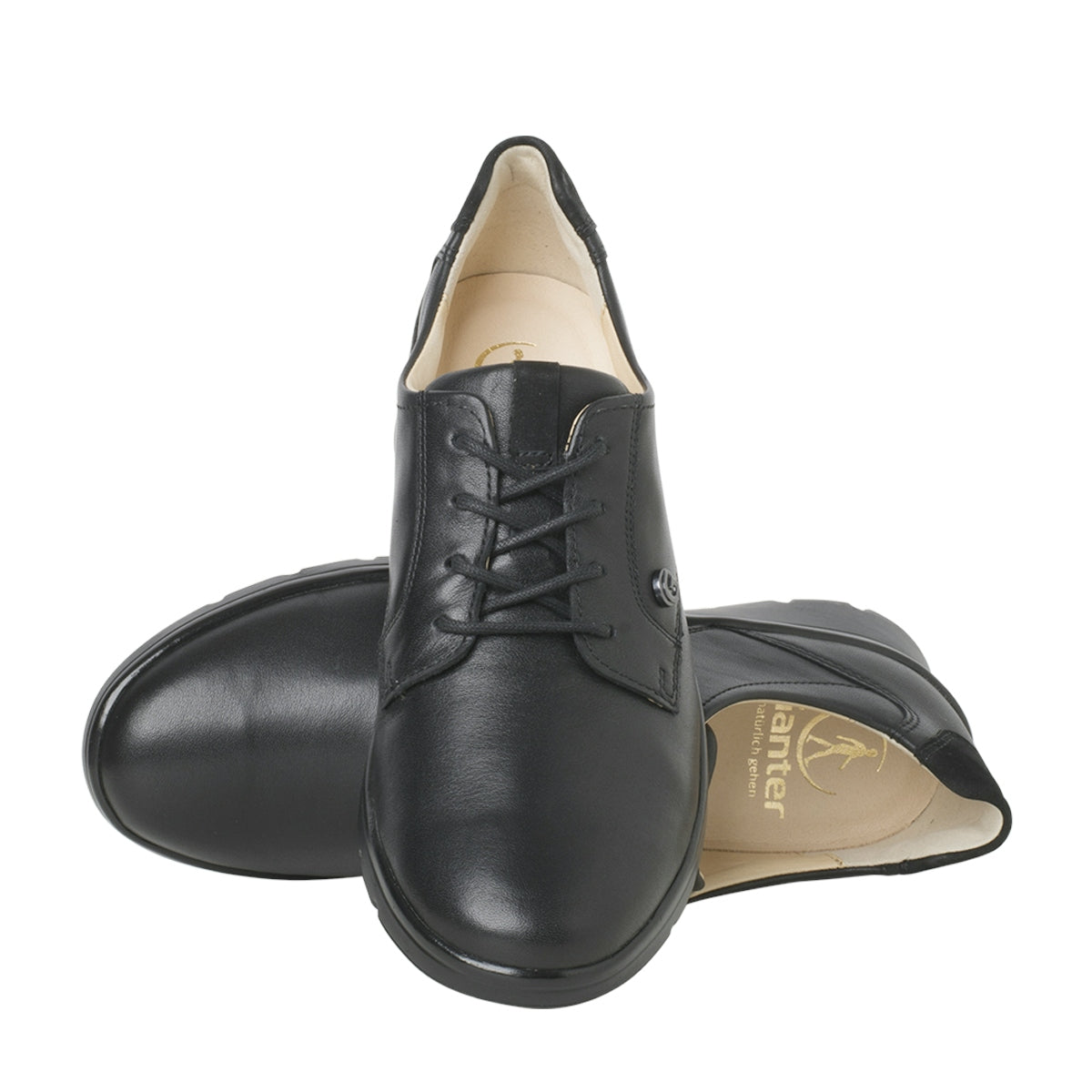 Ganter Fara Black Leather Shoes