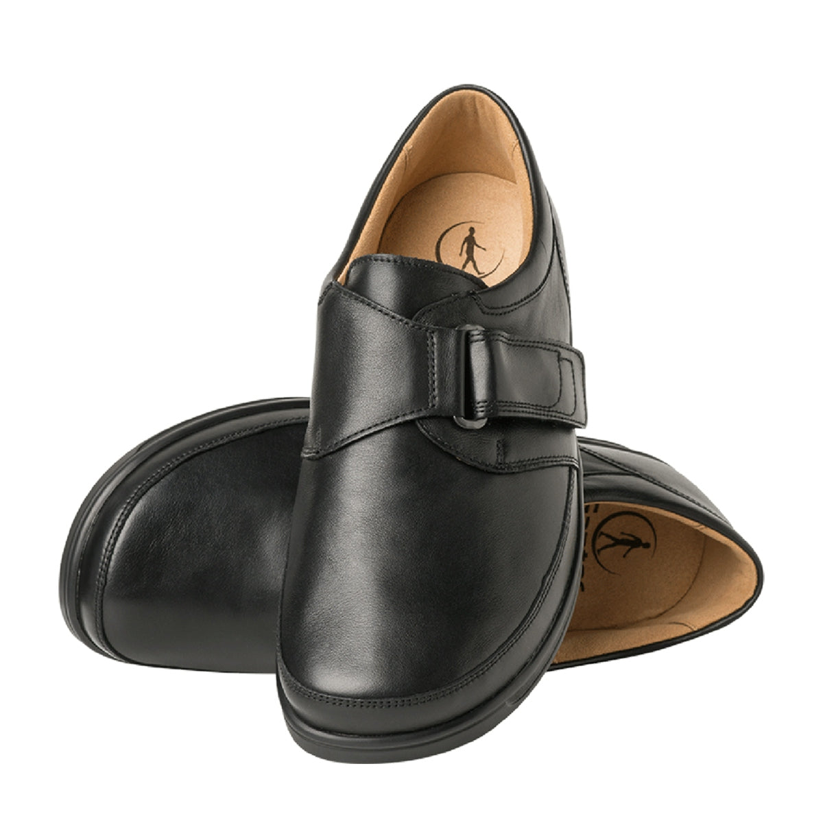 Ganter Karin K Black Leather Velcro Shoes