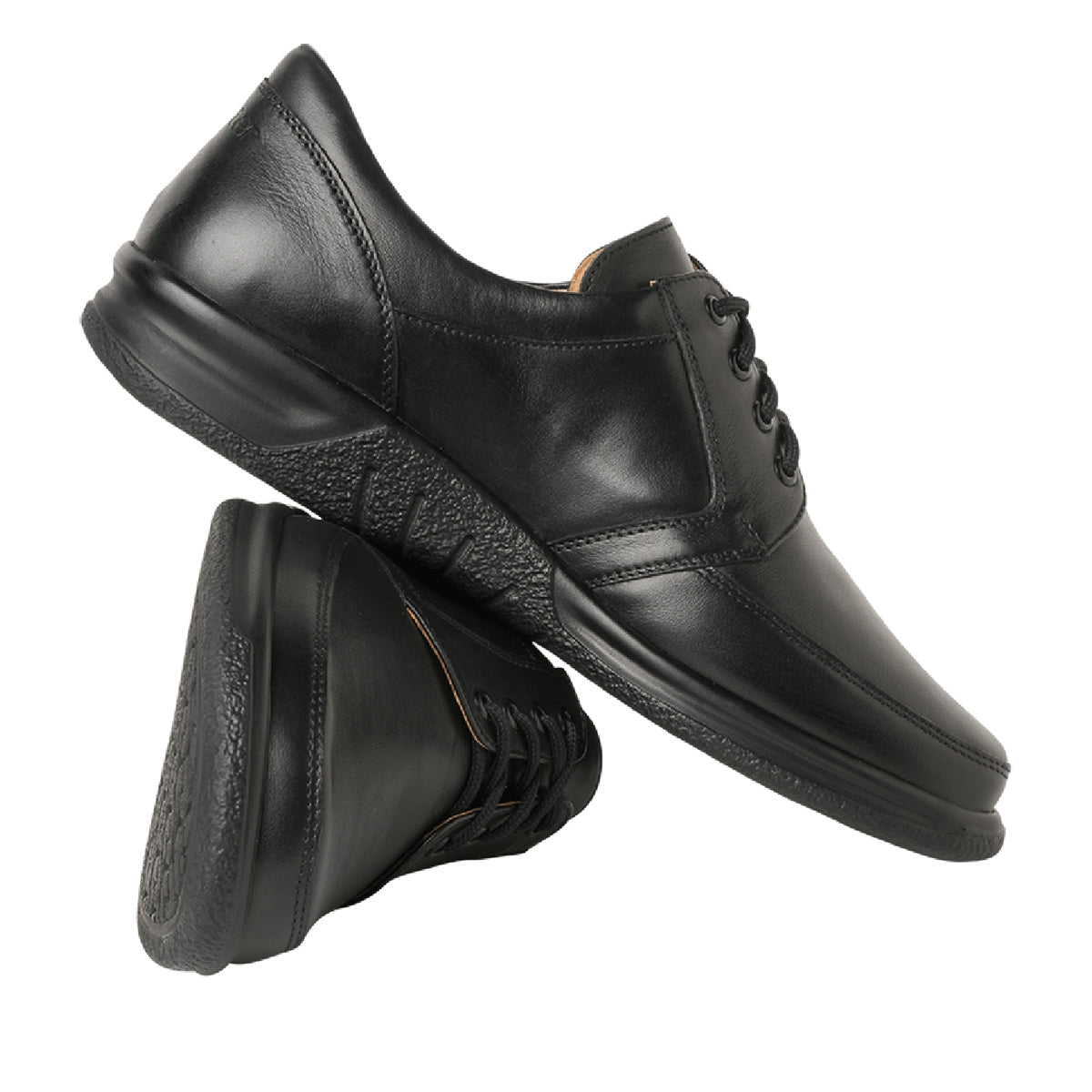 Ganter Kurt Black Laceups Leather Wide Fit