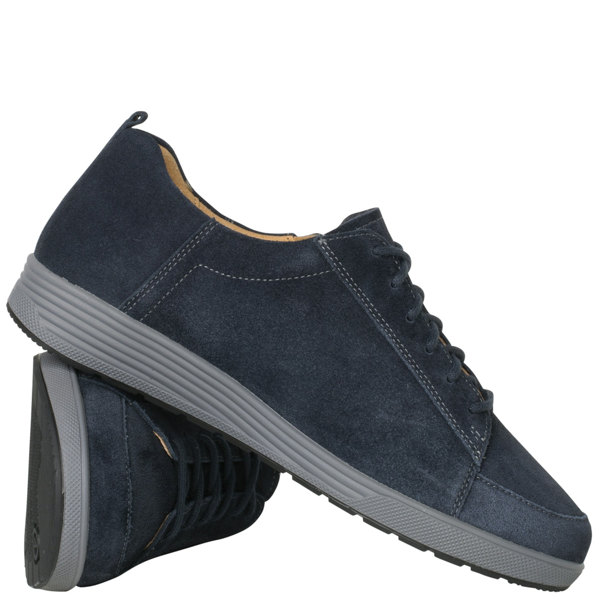 Ganter Klara Laceup/Zip Velour Dark Blue Sneaker
