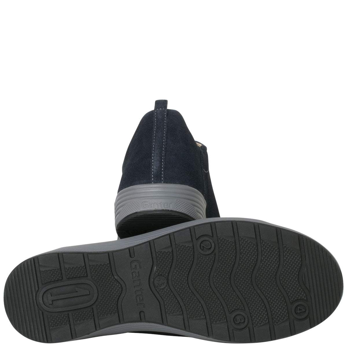 Ganter Klara Laceup/Zip Velour Dark Blue Sneaker