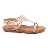 Beige sandal with a woven strap