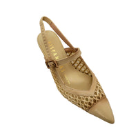 Giorgia Panna Leather Slingback Heels