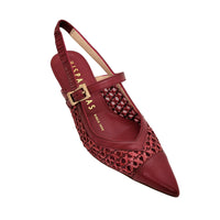 Giorgia Cereza Leather Slingback Heels