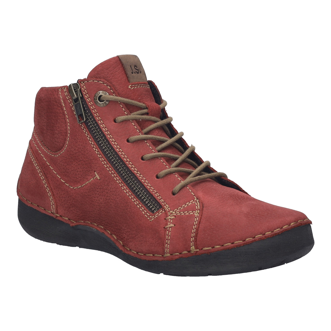 Josef Seibel Fergey 67 Boot in Red Leather