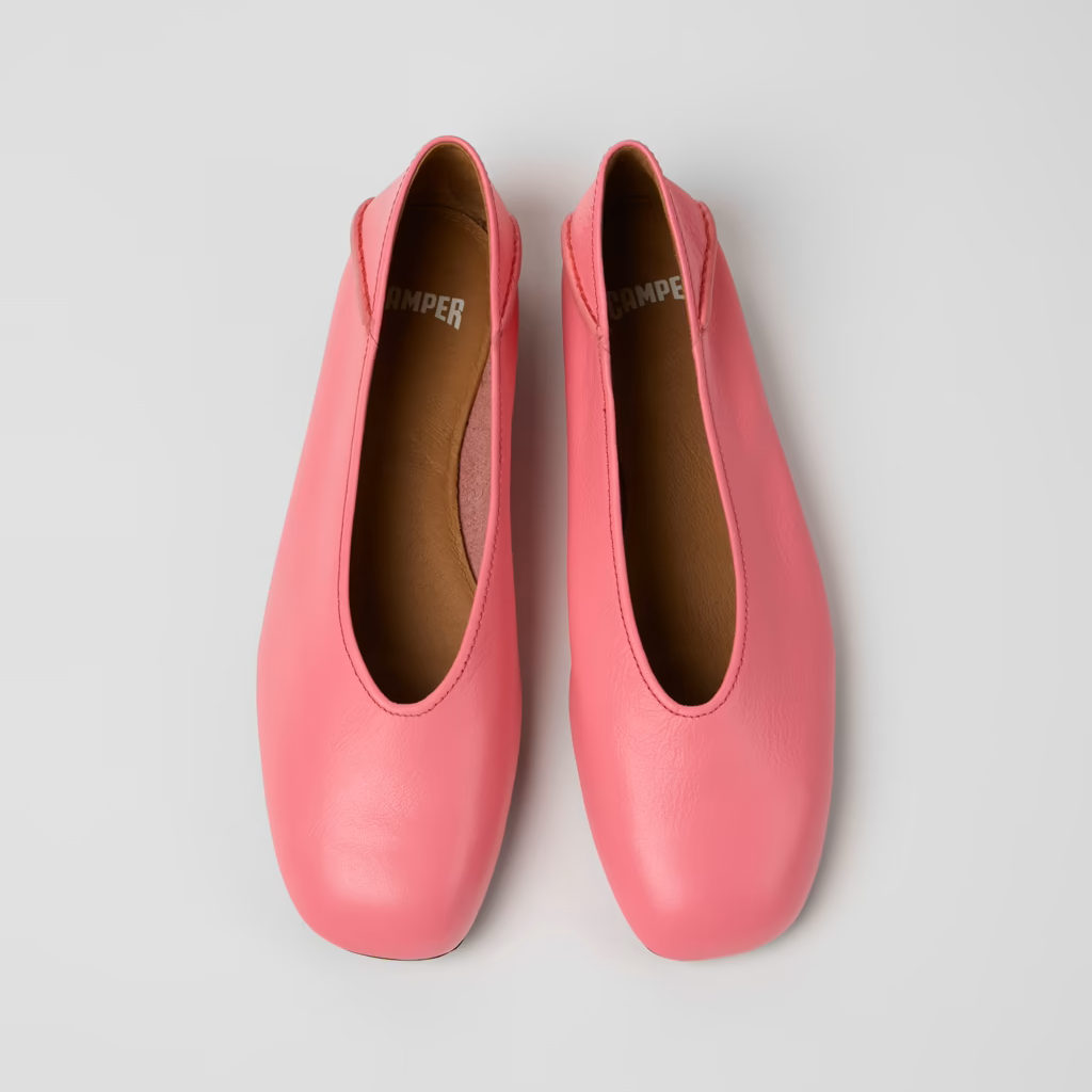 Camper Casi Mayra Pink Leather Ballet Flat