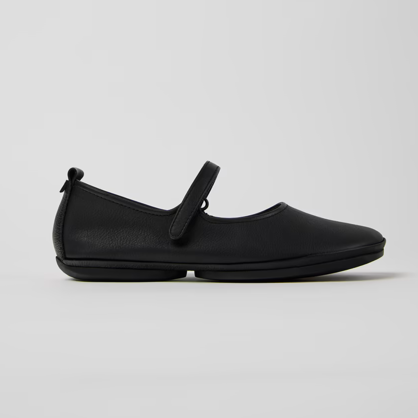 Camper Right Nina Black Leather Mary Jane