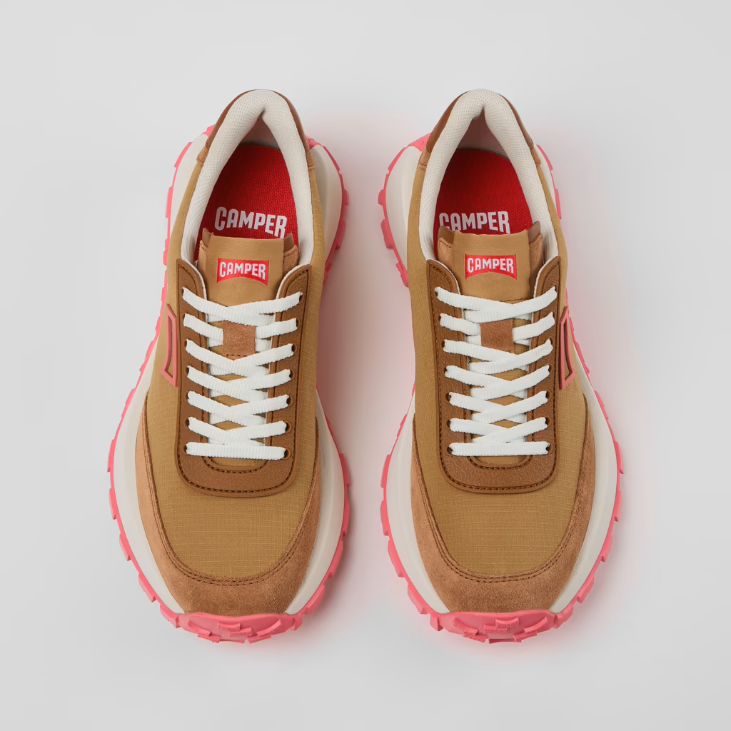 Camper Drift Trail Light Brown Leather Sneakers