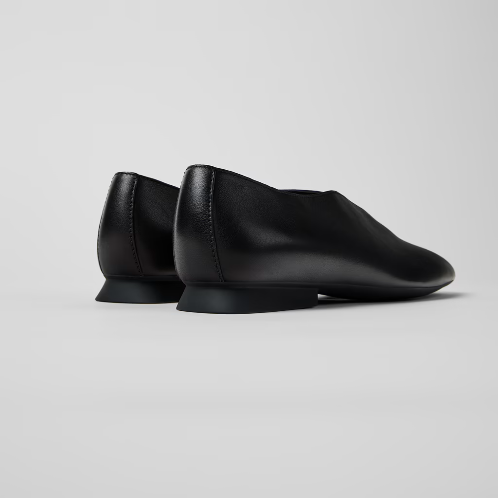 Camper Casi Myra Black Leather Ballet Flat