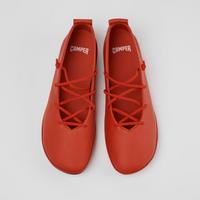 Camper Right Nina Red Leather Ballet Flat