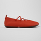 Camper Right Nina Red Leather Ballet Flat